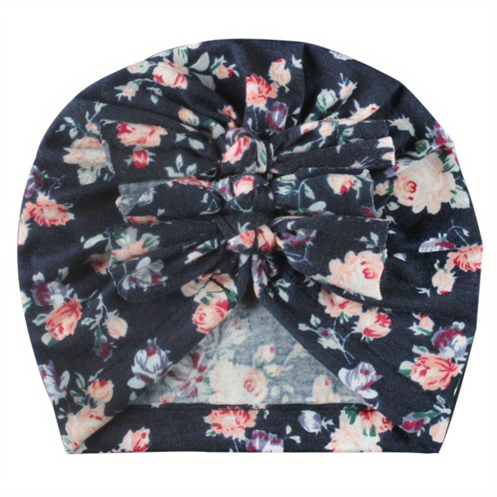 Small Floral Kelp Knot Baby Hat For Boys And Girls