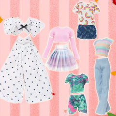 5-Piece Doll Clothes and Accessories Set for 11-8 Inch Girl Doll