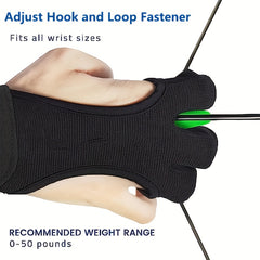 Archery Gloves Shooting Leather 3 Finger Protector Youth Adult Beginner