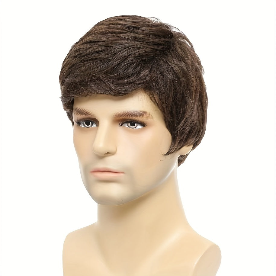 Men's Short Wig Soft Casual Wigs for Daily Use Comfortable Hair Extension