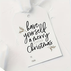 50pcs Christmas Hanging Cards Merry Christmas Blank Writing Congratulations