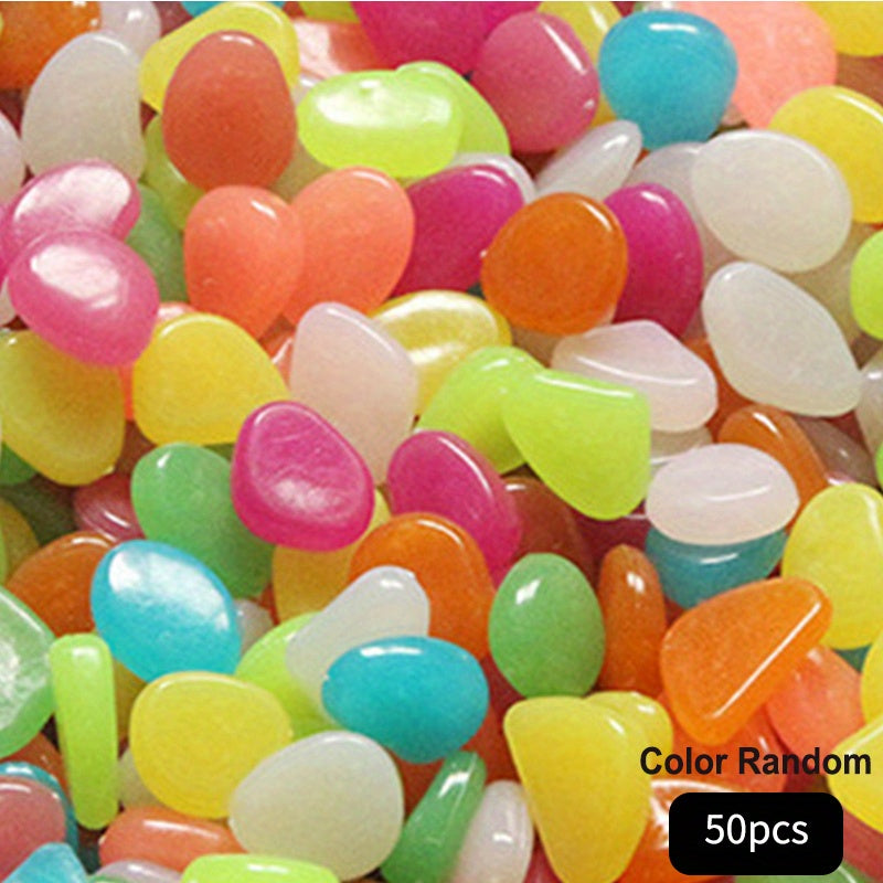 50 Glow in the Dark Garden Pebbles - Magical Garden Decor