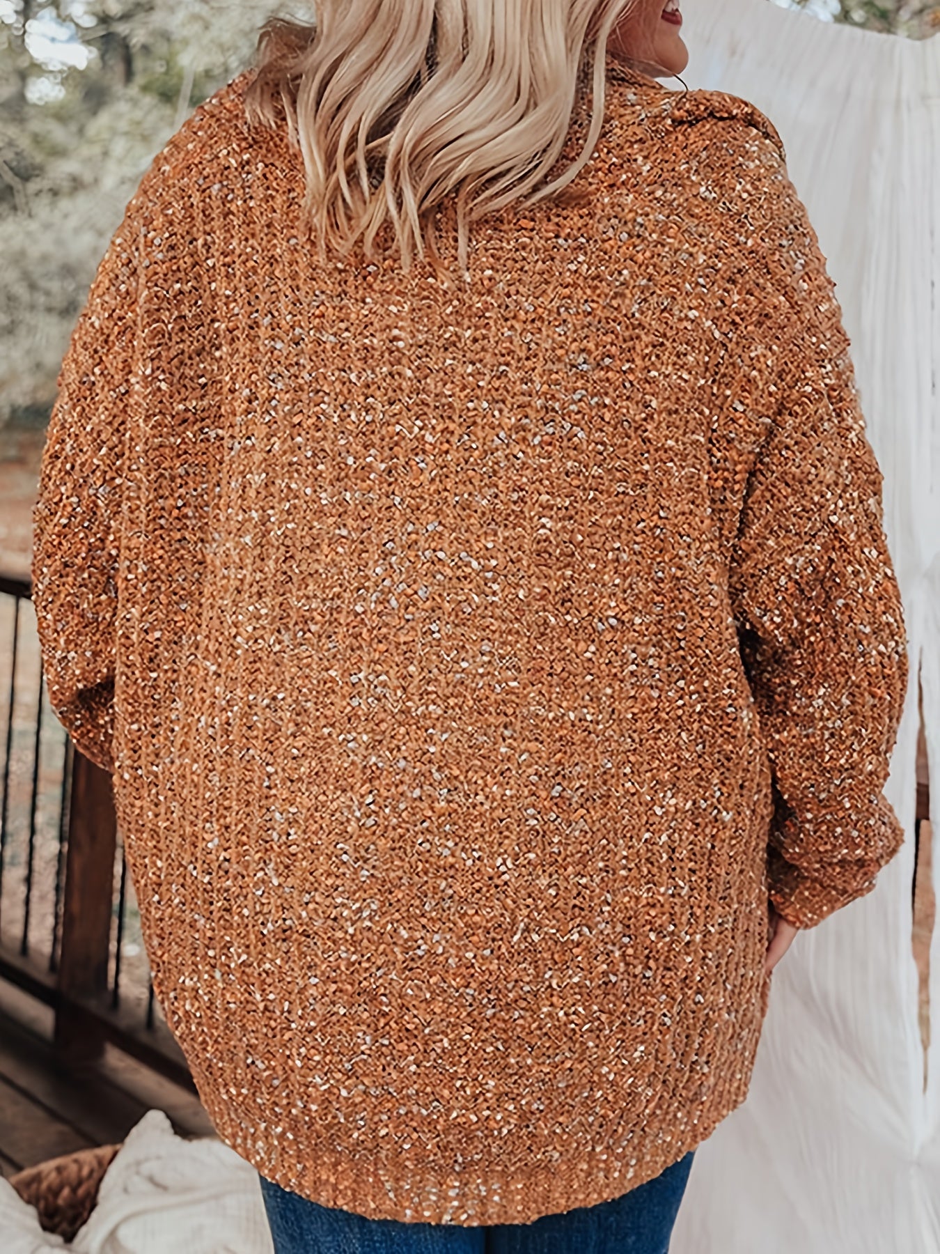 Heathered Open Front Cardigan