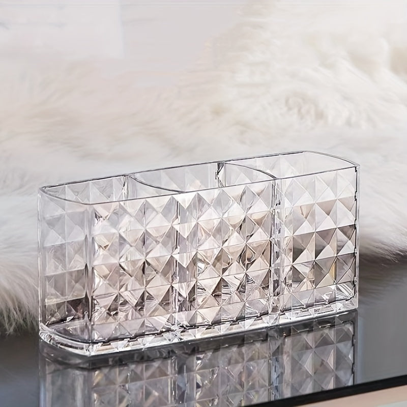 Vintage Makeup Brush Holder Organizer Clear Container Storage
