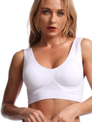 Seamless Small Pleats Sports Bra for Yoga