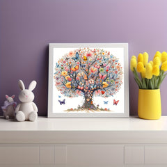 5D Diamond Painting Kit Life Tree & Butterflies Art Full Rhinestones