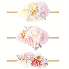 3pcs Baby Hair Ties Flowers Kids Hair Accessories Gift For Children