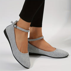 Women's Flat Casual Point Toe Strap Shoes Lightweight Shoes