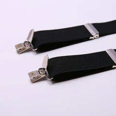Men's X Back Adjustable 4 Metal Clips Suspenders for Party