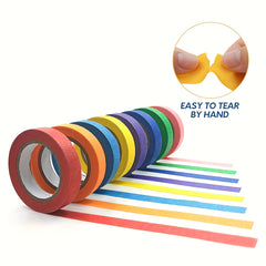 6pcs Rainbow Painter's Tape Roll for DIY Decoration - Art Supplies