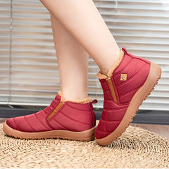 Women's Winter Snow Boots Fleece Lined Waterproof Slip-On Shoes