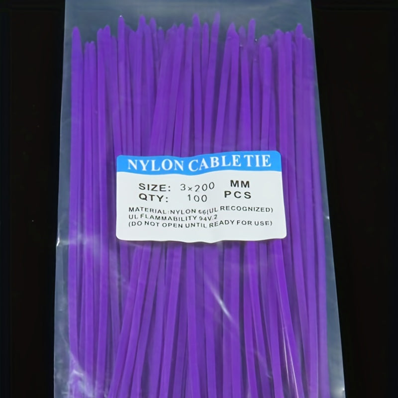 100pcs Nylon Cable Tie Self-locking Binding
