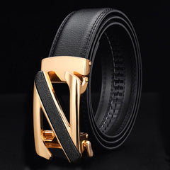 Men's Letter Leather Business Casual Pants Belt