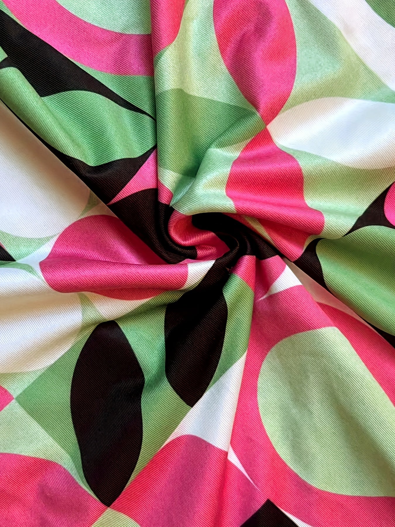 Geometric Print Maxi Skirt With Pockets