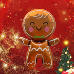 Gingerbread Man Foil Balloon Winter Theme Holiday Party Decor