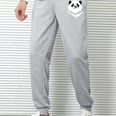 Cartoon Panda Print Loose Sweatpants
