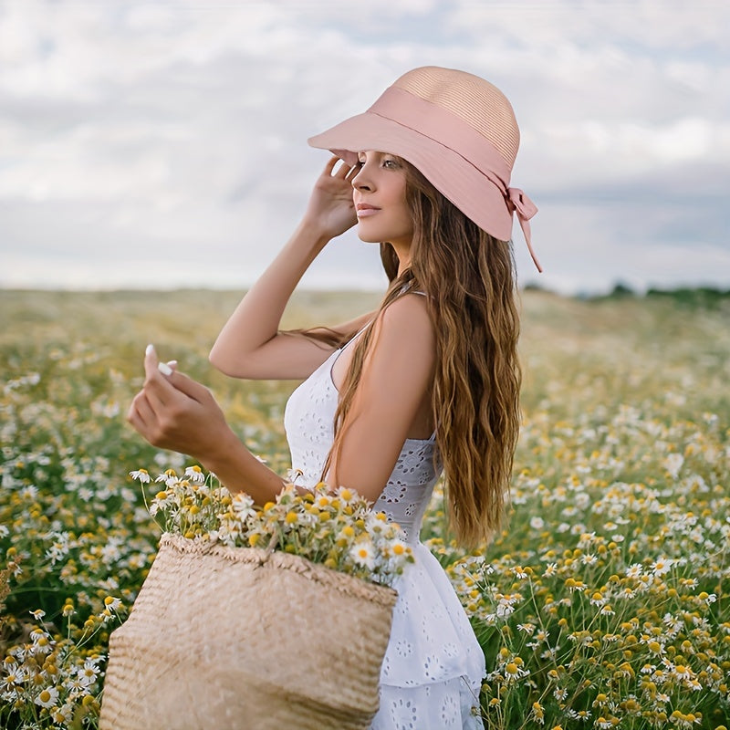 Boho Fisherman Hat Wide Brim Breathable Beach Sun Hats for Women