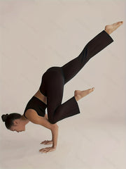 High Waist Yoga Pants Butt Lifting Flared Leggings Women's Activewear