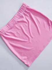 Y2K Bodycon Mini Skirt + Over The Knee Socks