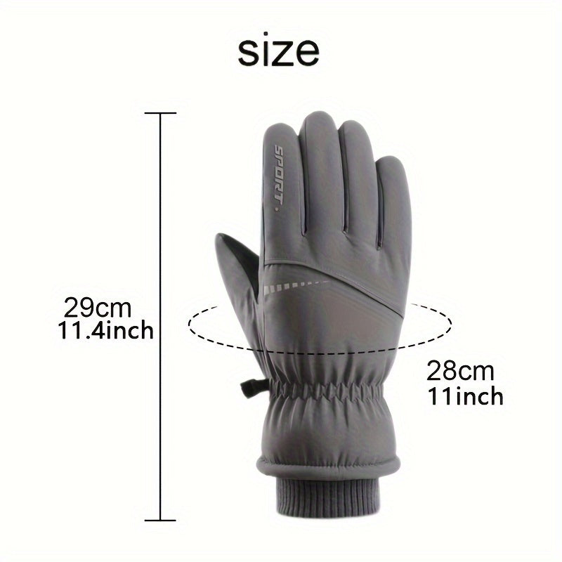 Winter Warm Skiing Gloves Windproof Waterproof Touch Screen Mittens