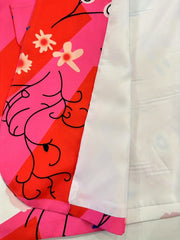 Floral Print Long Sleeve Lapel Collar Blazer