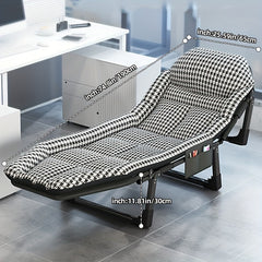 Outdoor Folding Bed with Side Pocket Office Nap Bed Single Person Nap Bed