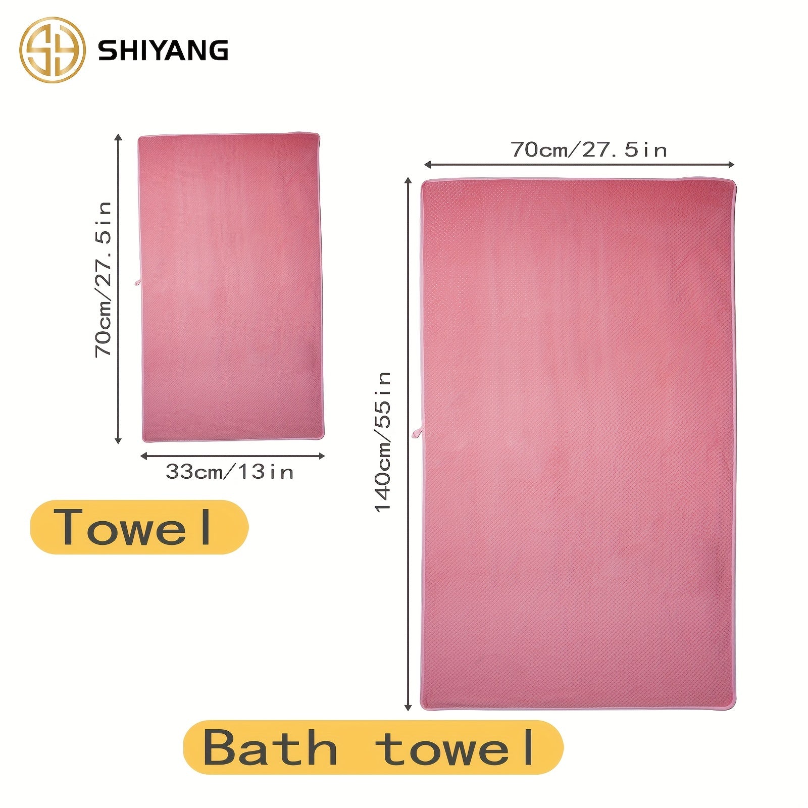 3pcs Microfiber Towel Set Soft and Absorbent Bath and Hand Towels