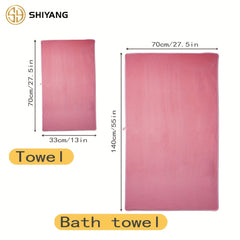 3pcs Microfiber Towel Set Soft and Absorbent Bath and Hand Towels