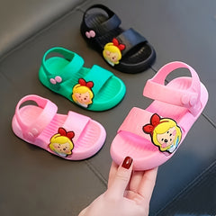 Summer Girl Print Sandals - Lightweight & Wear-Resistant Sole