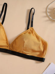 Ribbed Cut Out Bra & Panty Set