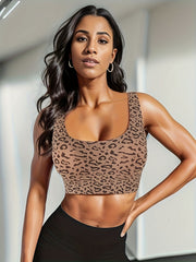 3pcs Leopard Wireless Bras Seamless Breathable Women's Lingerie