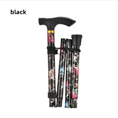Telescopic Walking Cane Folding Trekking Stick Adjustable Aluminum Alloy