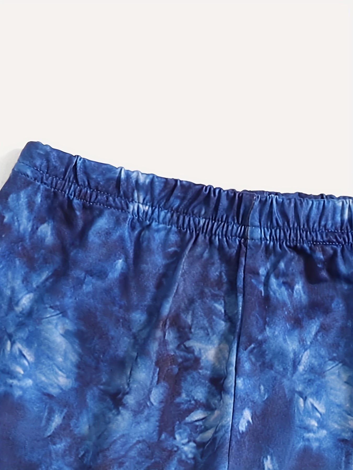Toddler Girls Tie Dye Graphic Elastic Waist Biker Shorts