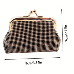 Girls Plaid Coin Purse Clutch Bag Vintage Coin Purse Bag Key Bag