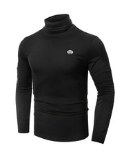 Men's Casual Sports Turtleneck Fleece Top