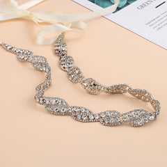 Rhinestone Bridal Belt Wedding Dress Waist Chain Sash Belt Handcrafted Wedding