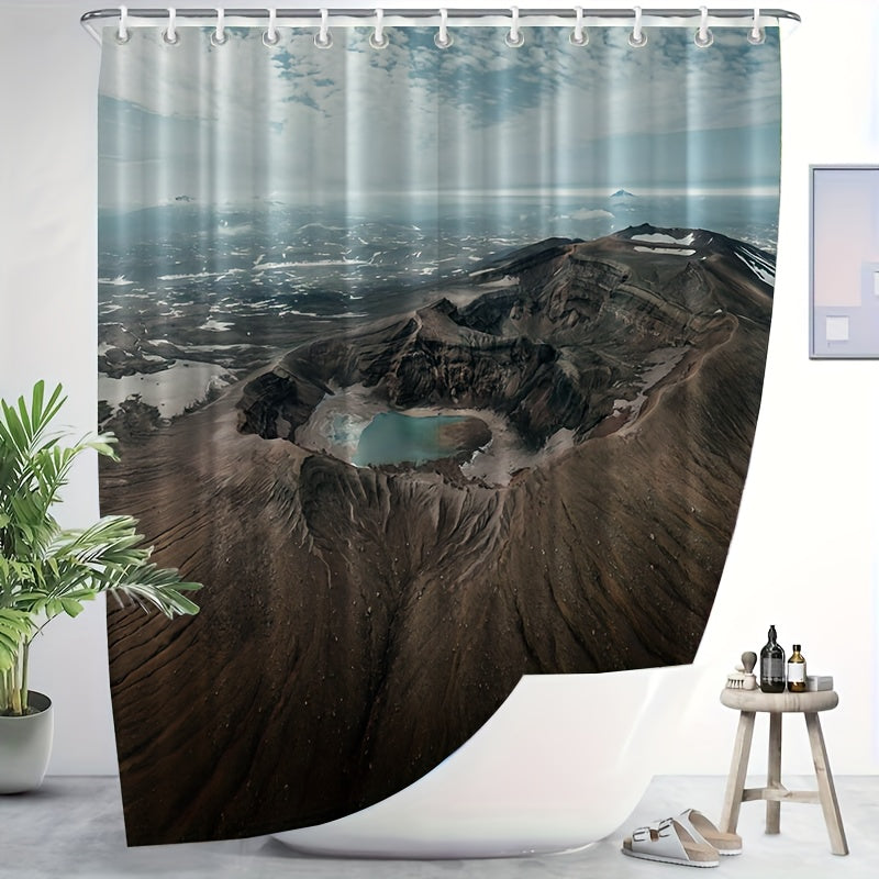 Volcanic Salt Lake Pattern Curtain Tapestry Waterproof Blanket