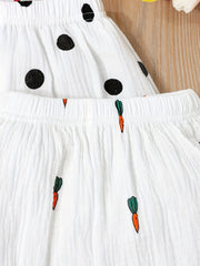 3pcs Print Baby Girl's Shorts Bread Pants Comfy Shorts
