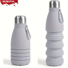 16oz Collapsible Silicone Water Bottle BPA Free Leak Proof Portable Bottle