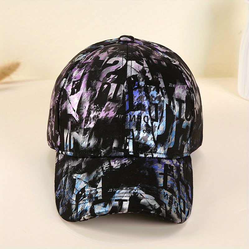 Hip Hop Graffiti Baseball Cap Tie Dye Print Breathable Dad Hats