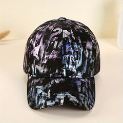Hip Hop Graffiti Baseball Cap Tie Dye Print Breathable Dad Hats