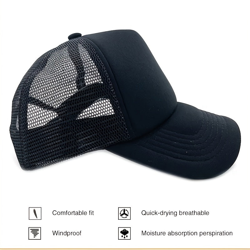 Adjustable Sponge Mesh Sunshade Baseball Cap Peaked Cap