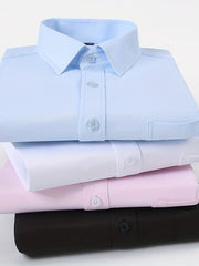 Men's Long-sleeved Solid Business Shirt Spring Autumn