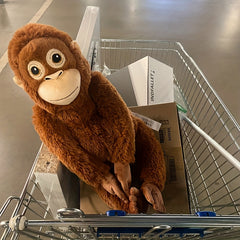 Plush Monkey Doll Toy Mimics Humans Soft Stuffed Animal Birthday Gift