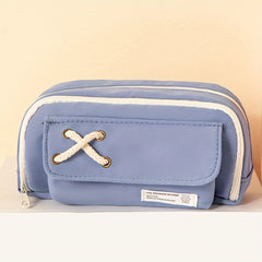 Large Capacity Pencil Bag Soft Cloth Student School Supplies Storage Bag