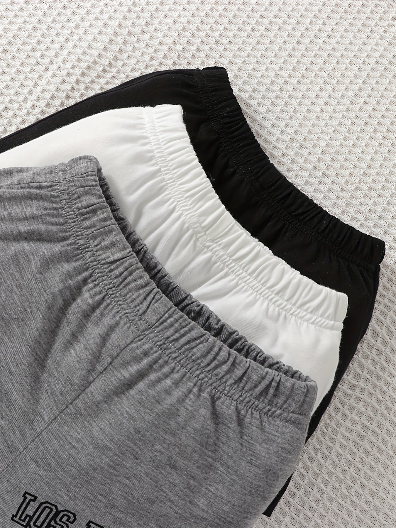 3pcs Baby Boys Casual Elastic Waist Shorts Set for Summer