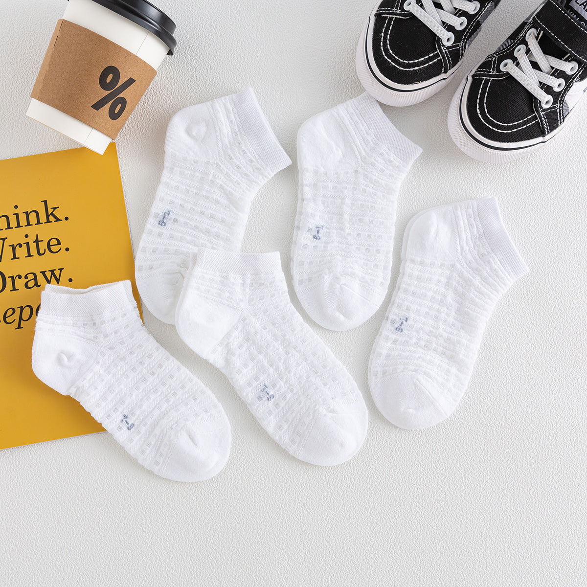 Solid 5pairs Toddler Socks Set
