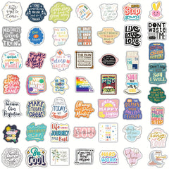 100pcs Positive Stickers Waterproof Vinyl Decals for Laptops Water Bottles
