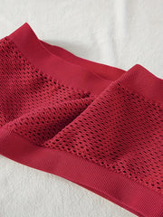 Plus Size Strapless Mesh Non Padded Wireless Bralette