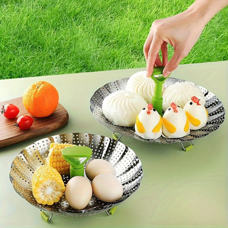 Foldable Stainless Steel Steaming Rack for Outdoor Camping